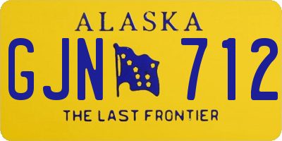 AK license plate GJN712