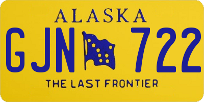 AK license plate GJN722