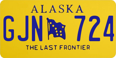 AK license plate GJN724