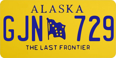 AK license plate GJN729