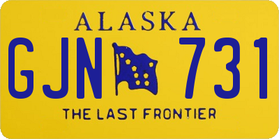 AK license plate GJN731
