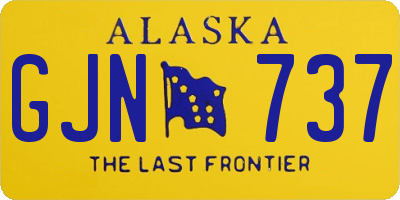 AK license plate GJN737