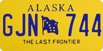 AK license plate GJN744