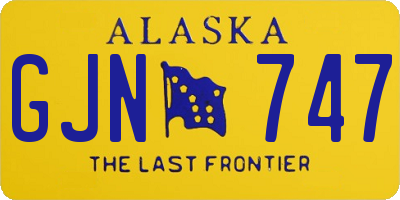 AK license plate GJN747