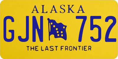 AK license plate GJN752