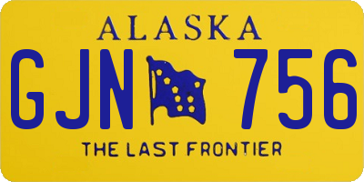 AK license plate GJN756