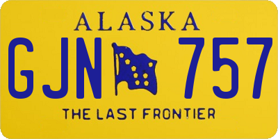 AK license plate GJN757