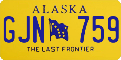 AK license plate GJN759