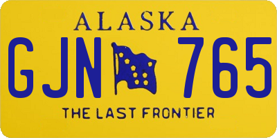 AK license plate GJN765