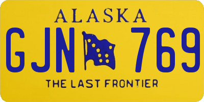 AK license plate GJN769