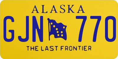 AK license plate GJN770