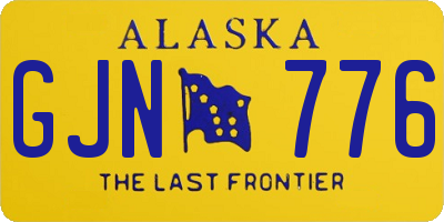 AK license plate GJN776