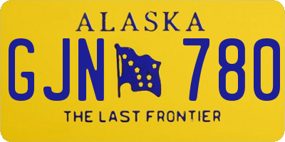 AK license plate GJN780
