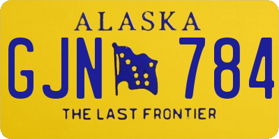 AK license plate GJN784