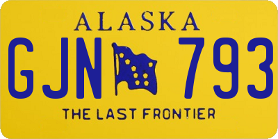 AK license plate GJN793