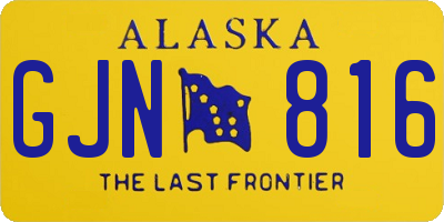 AK license plate GJN816