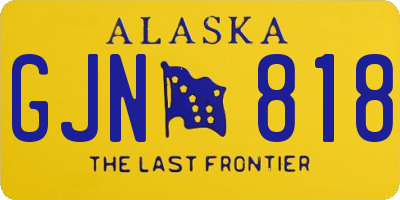 AK license plate GJN818