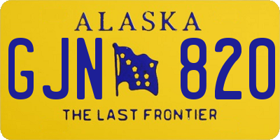 AK license plate GJN820