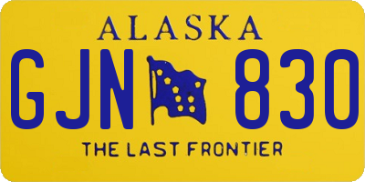 AK license plate GJN830