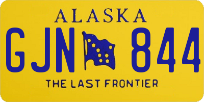 AK license plate GJN844