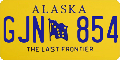 AK license plate GJN854