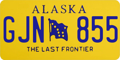 AK license plate GJN855
