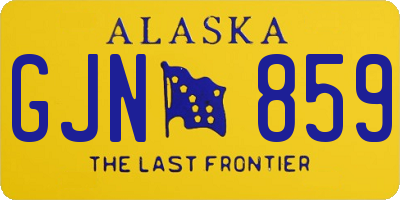 AK license plate GJN859