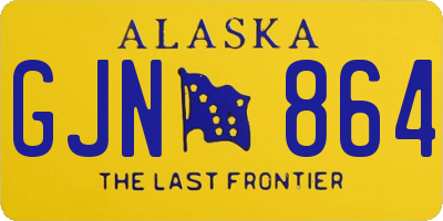 AK license plate GJN864