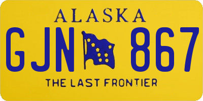 AK license plate GJN867