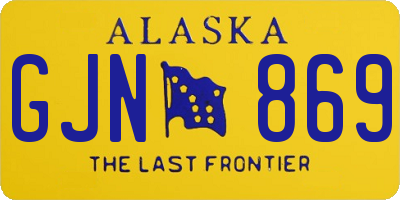 AK license plate GJN869