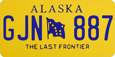 AK license plate GJN887