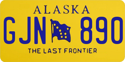 AK license plate GJN890