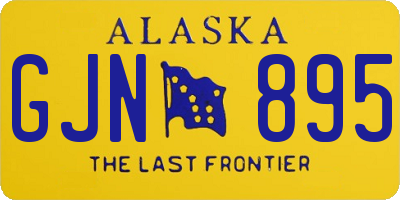 AK license plate GJN895