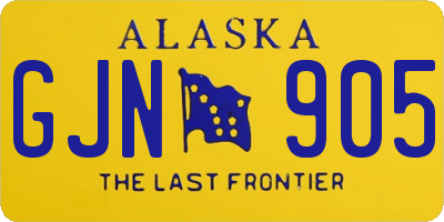 AK license plate GJN905