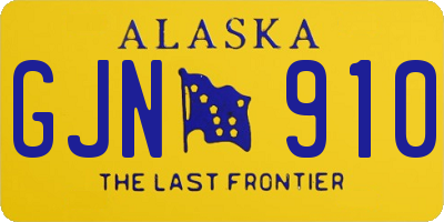 AK license plate GJN910