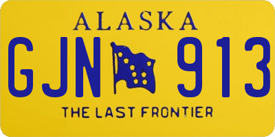 AK license plate GJN913