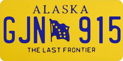 AK license plate GJN915
