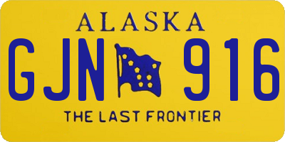 AK license plate GJN916