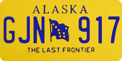 AK license plate GJN917