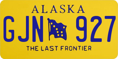 AK license plate GJN927
