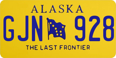 AK license plate GJN928