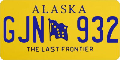 AK license plate GJN932