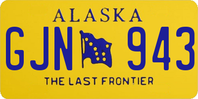 AK license plate GJN943