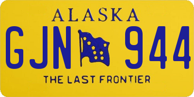 AK license plate GJN944