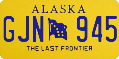 AK license plate GJN945
