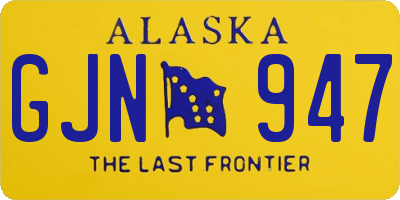 AK license plate GJN947
