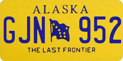 AK license plate GJN952