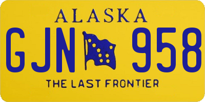 AK license plate GJN958