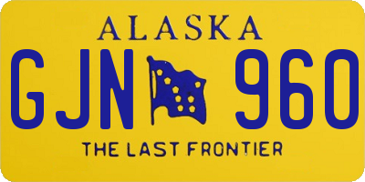 AK license plate GJN960