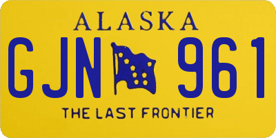 AK license plate GJN961
